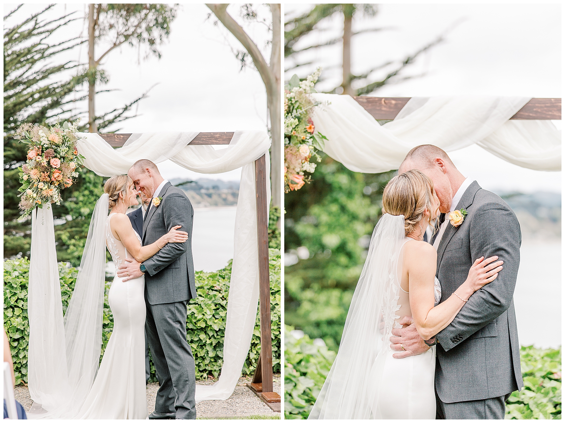 Monarch cove inn wedding, with a guest view of the Monterey bay