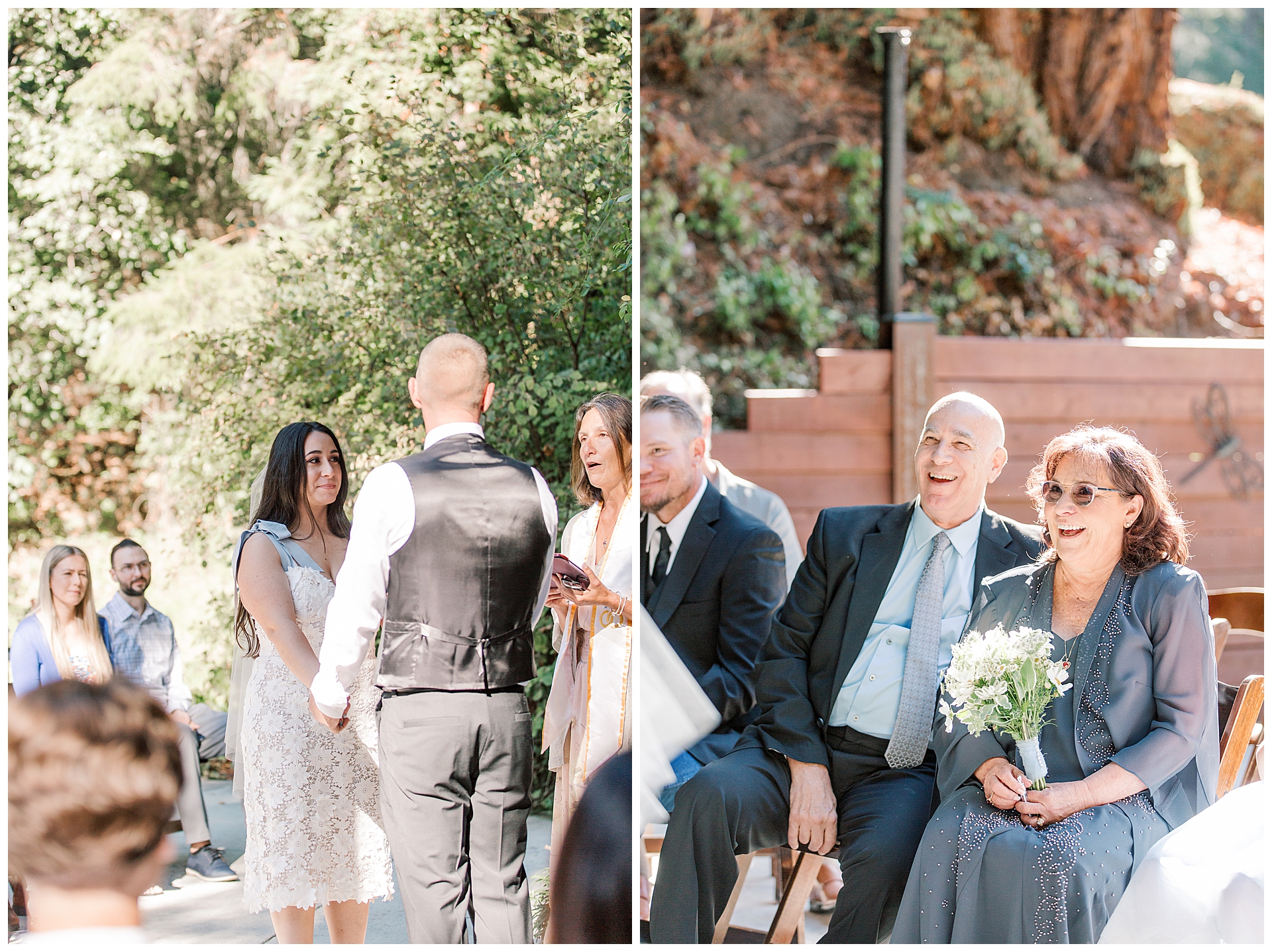 parents of the bride redwood forest wedding