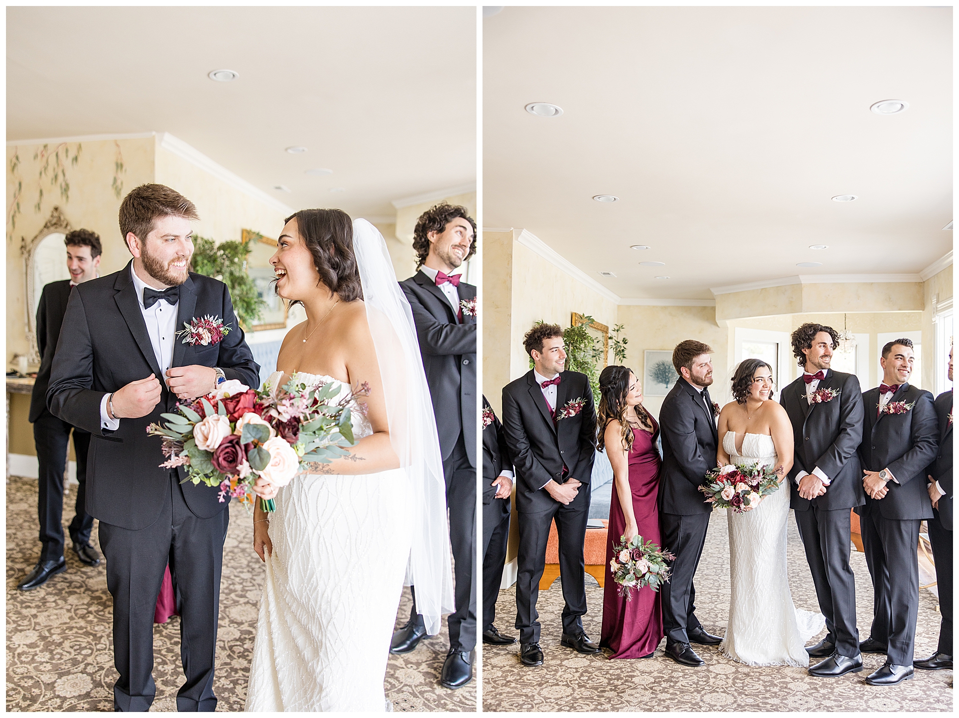 Bridal Party Portraits at a Monterey Wedding at the Perry House