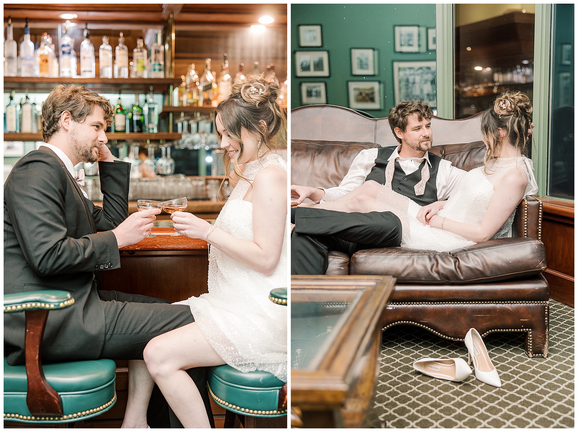 a couple sitting at the bar at the Hollins House venue in Santa Cruz during their afterparty.  